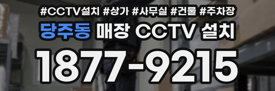 당주동 매장 CCTV 설치