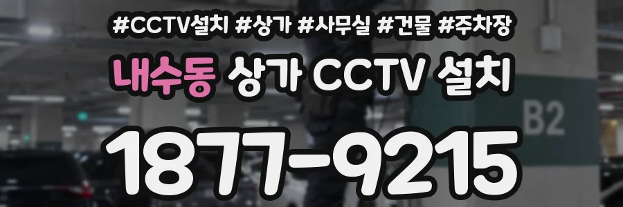 내수동 상가 CCTV 설치