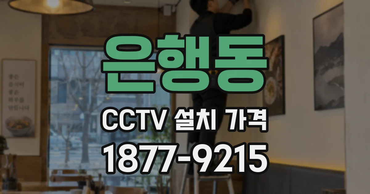은행동 CCTV 설치 가격