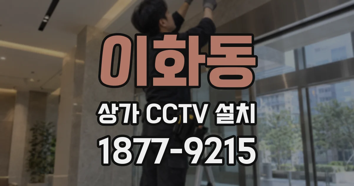이화동 상가 CCTV 설치