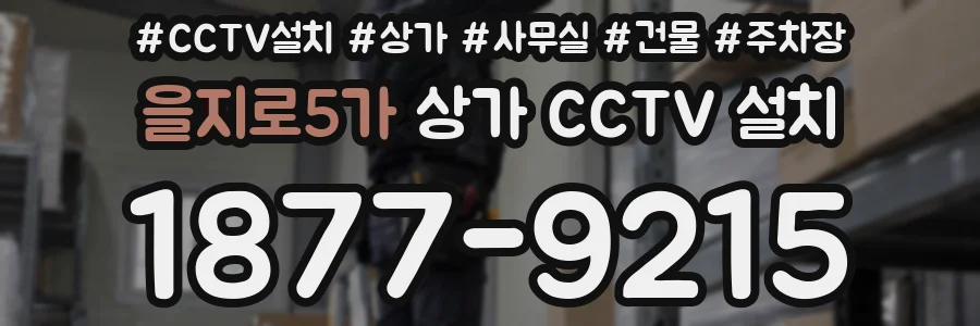 을지로5가 상가 CCTV 설치
