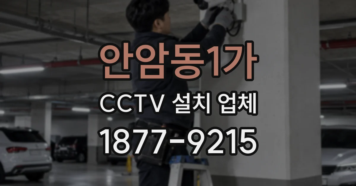 안암동1가 CCTV 설치 업체