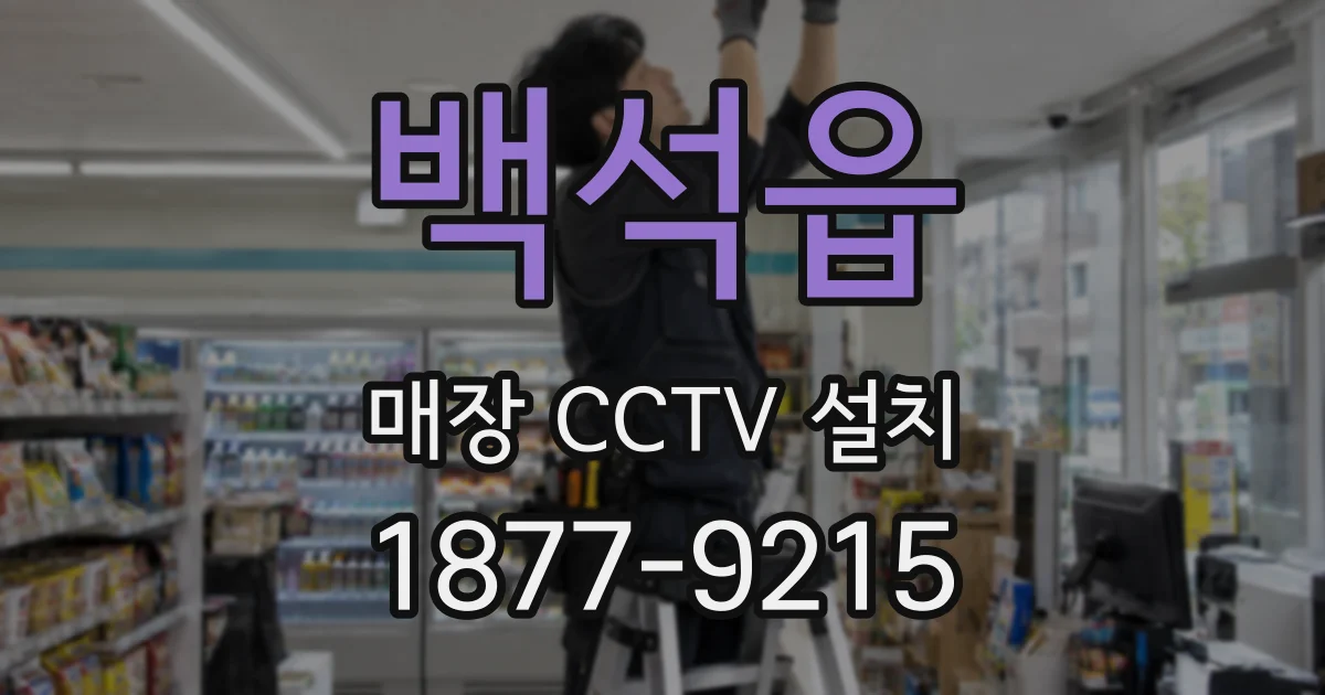백석읍 매장 CCTV 설치