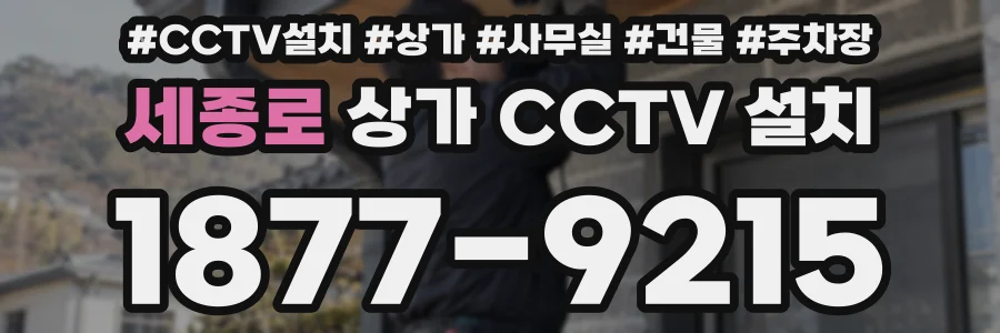 세종로 상가 CCTV 설치