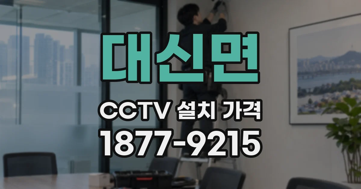 대신면 CCTV 설치 가격