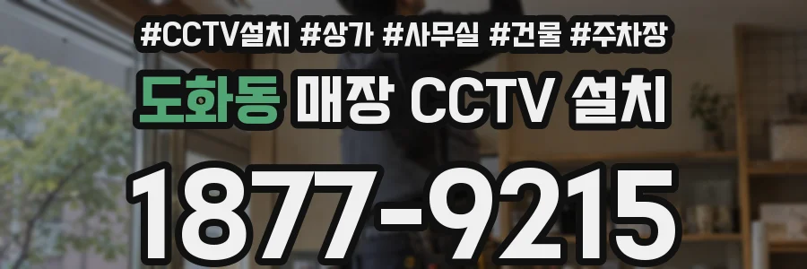 도화동 매장 CCTV 설치