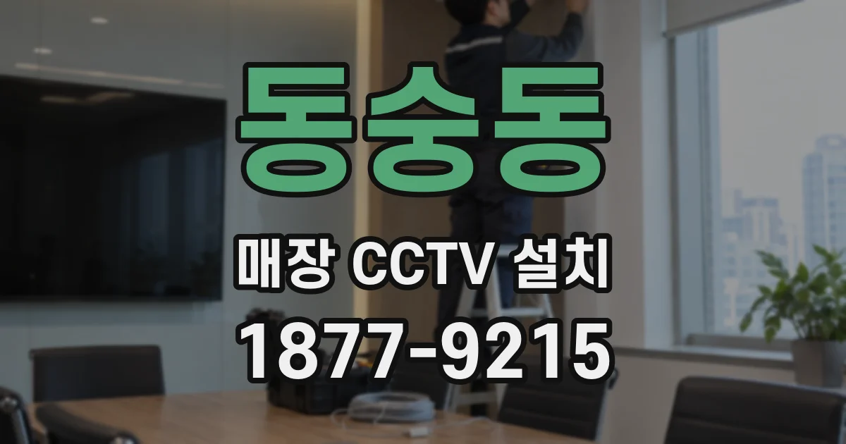 동숭동 매장 CCTV 설치