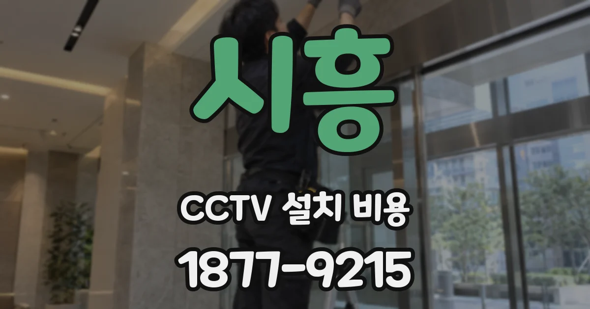 시흥 CCTV 설치 비용