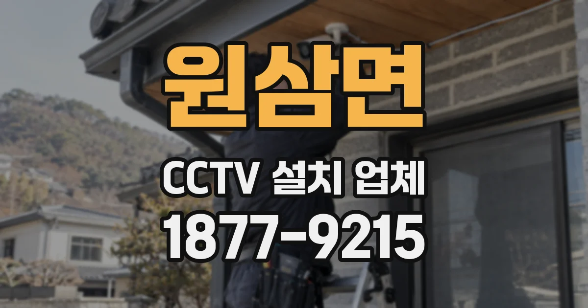 원삼면 CCTV 설치 업체