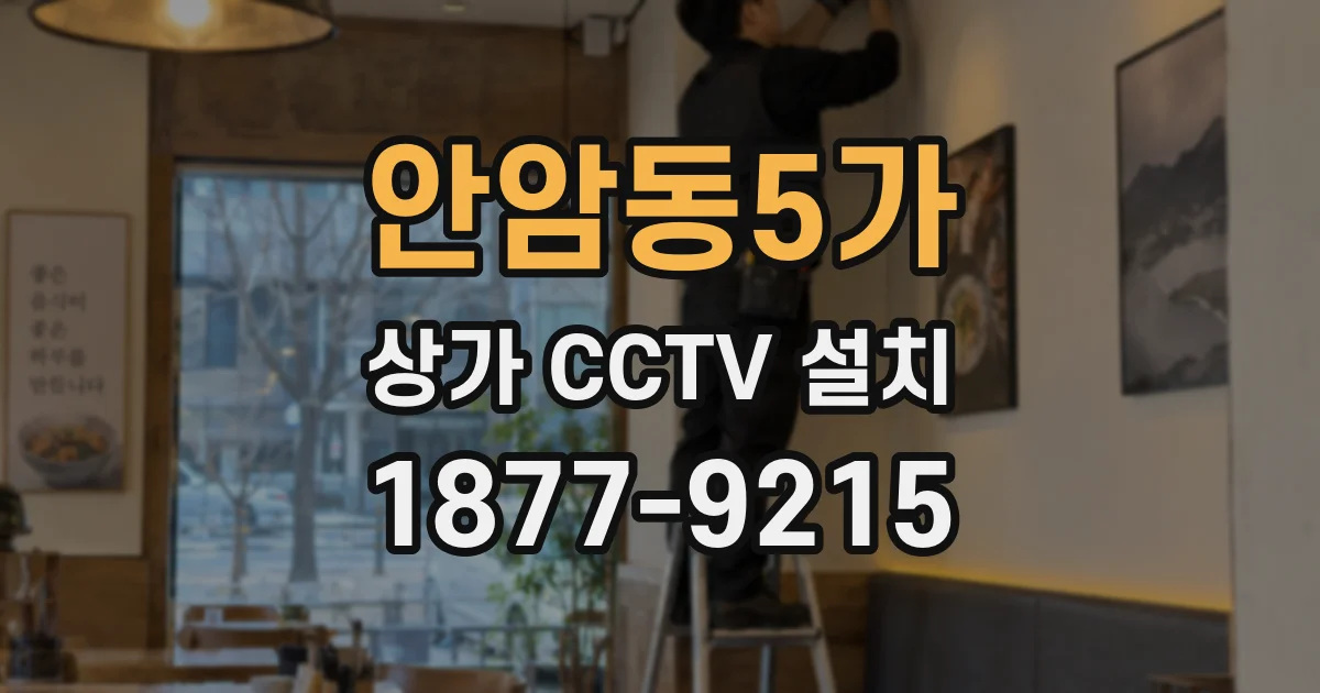 안암동5가 상가 CCTV 설치