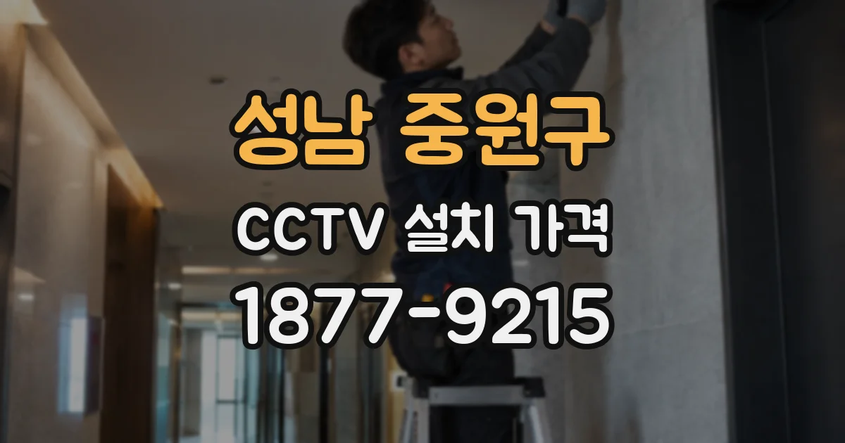 성남 중원구 CCTV 설치 가격