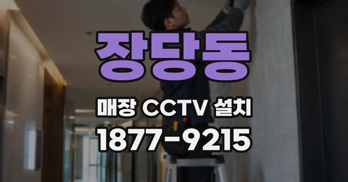 장당동 매장 CCTV 설치