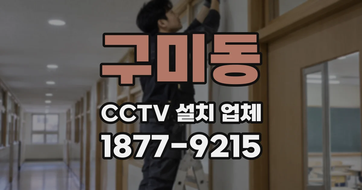 구미동 CCTV 설치 업체