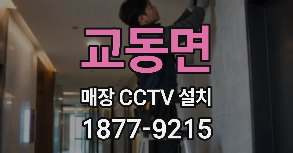 교동면 매장 CCTV 설치