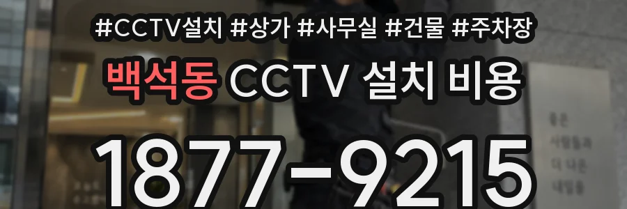 백석동 CCTV 설치 비용
