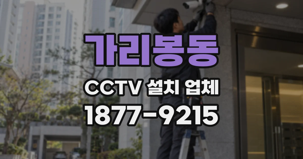 가리봉동 CCTV 설치 업체