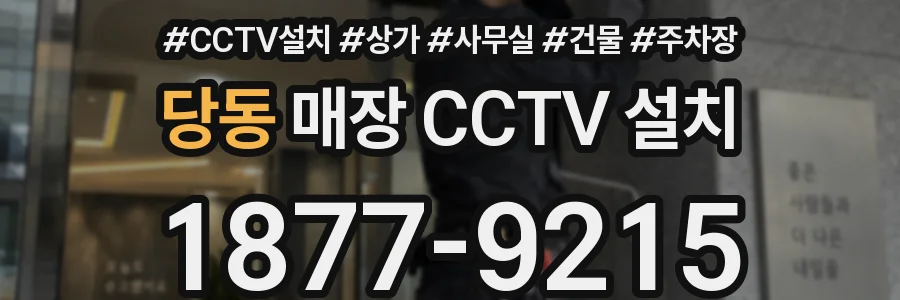 당동 매장 CCTV 설치