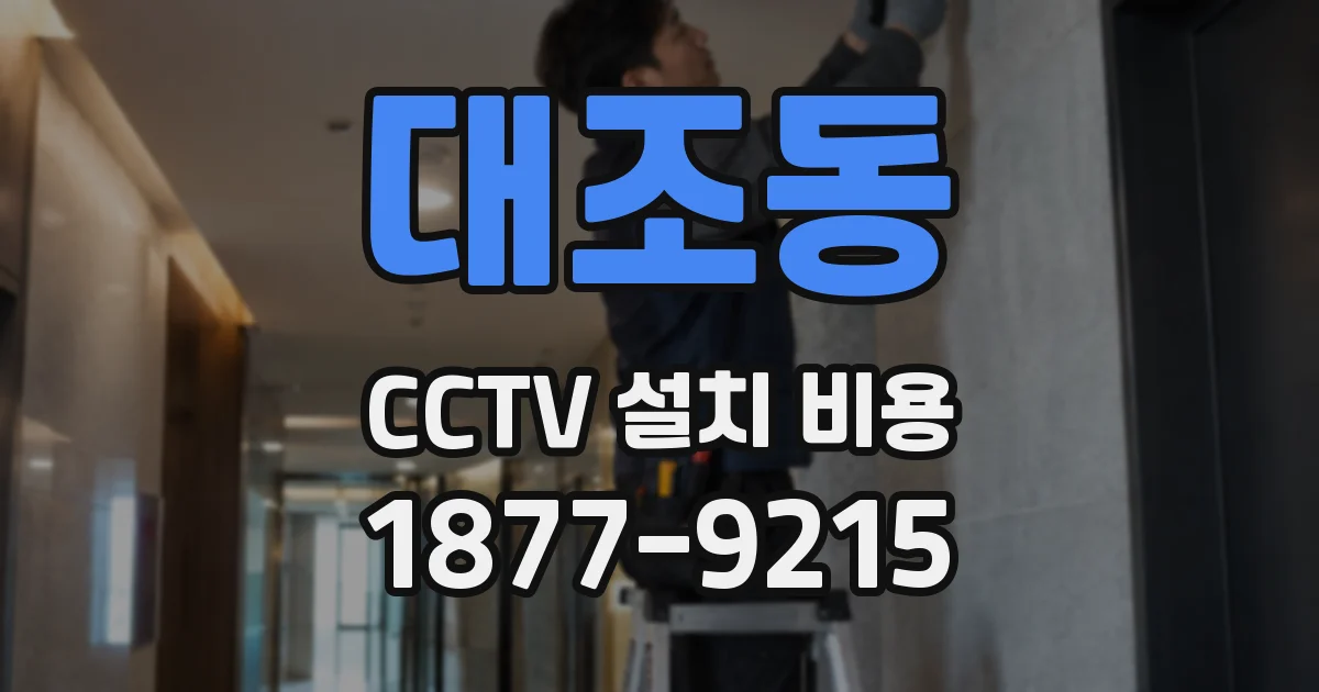 대조동 CCTV 설치 비용