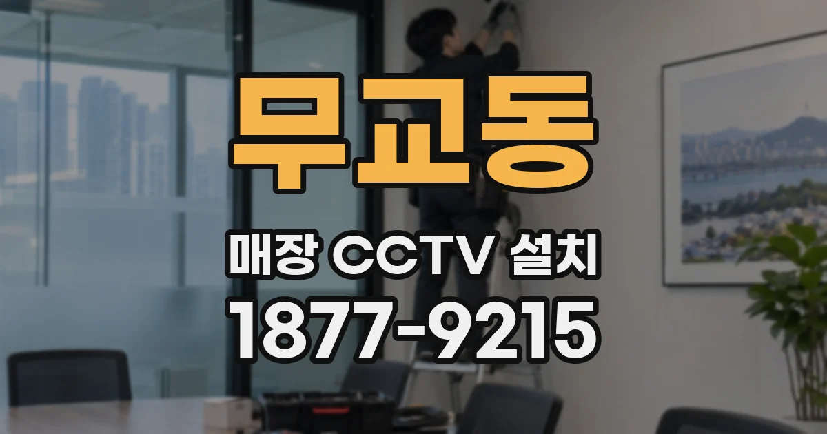 무교동 매장 CCTV 설치
