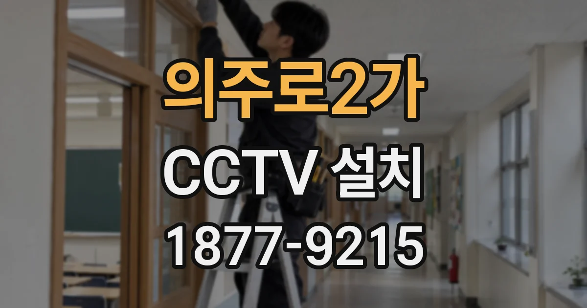 의주로2가 CCTV 설치