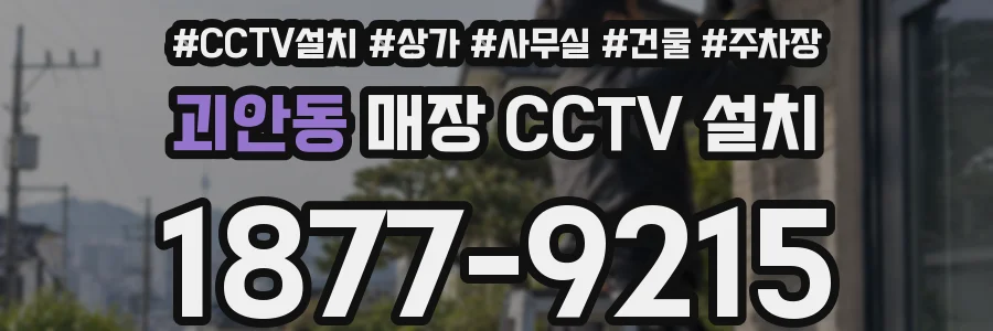 괴안동 매장 CCTV 설치