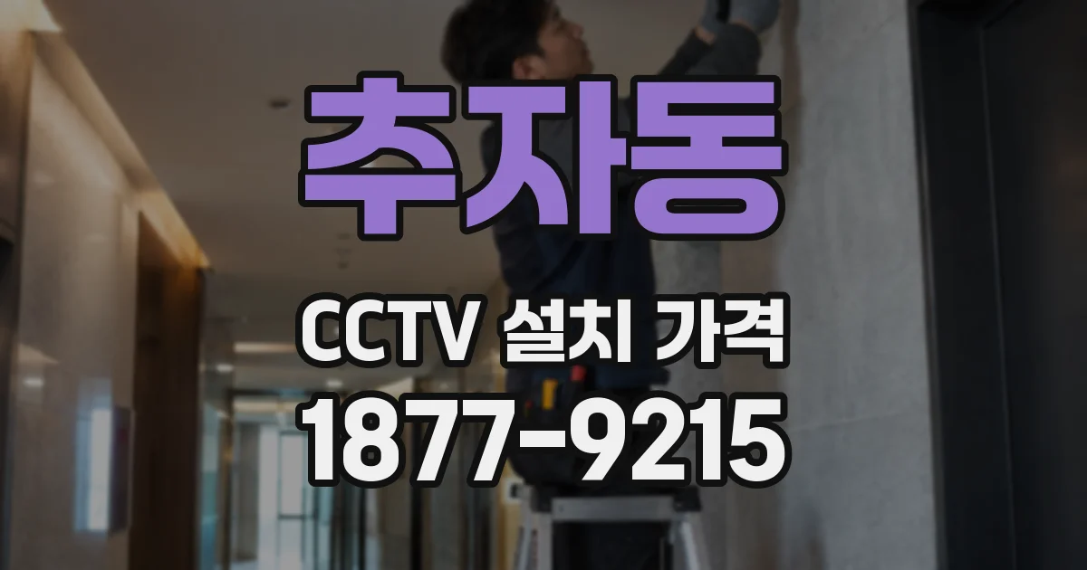 추자동 CCTV 설치 가격