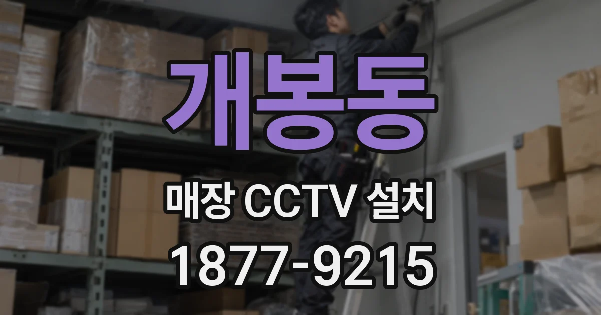 개봉동 매장 CCTV 설치