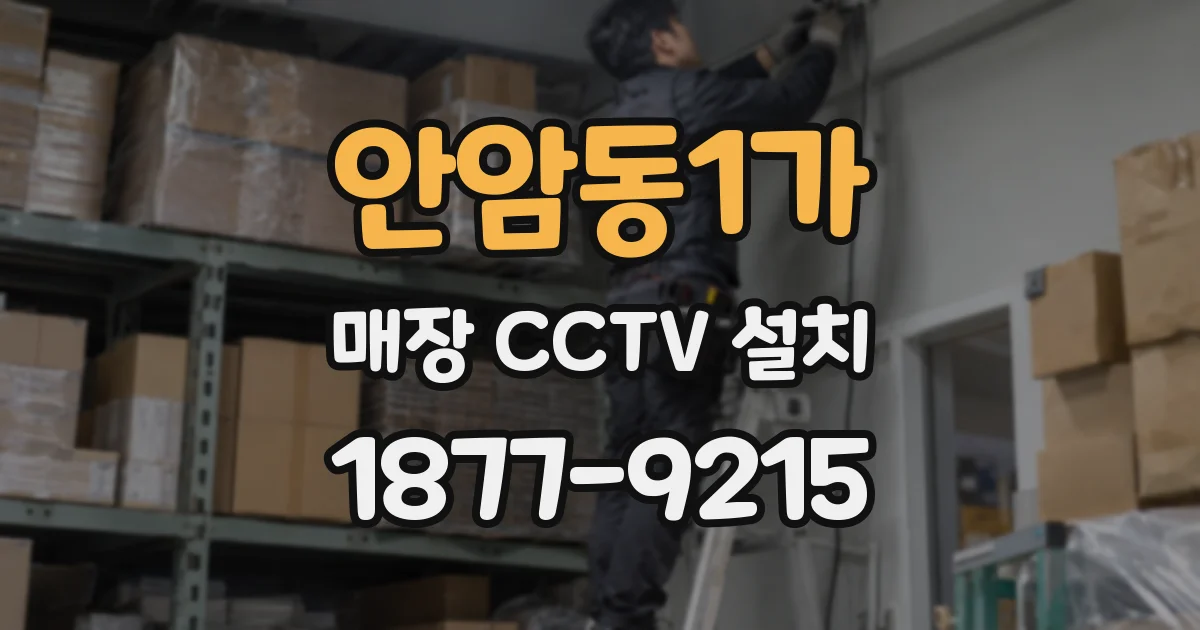 안암동1가 매장 CCTV 설치