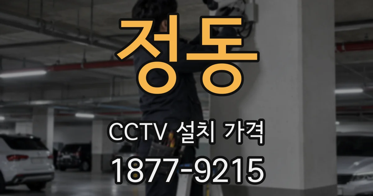 정동 CCTV 설치 가격