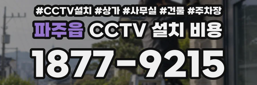 파주읍 CCTV 설치 비용