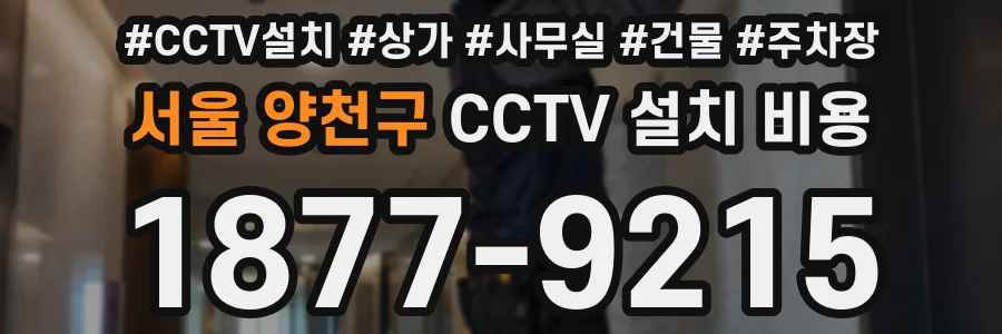 서울 양천구 CCTV 설치 비용