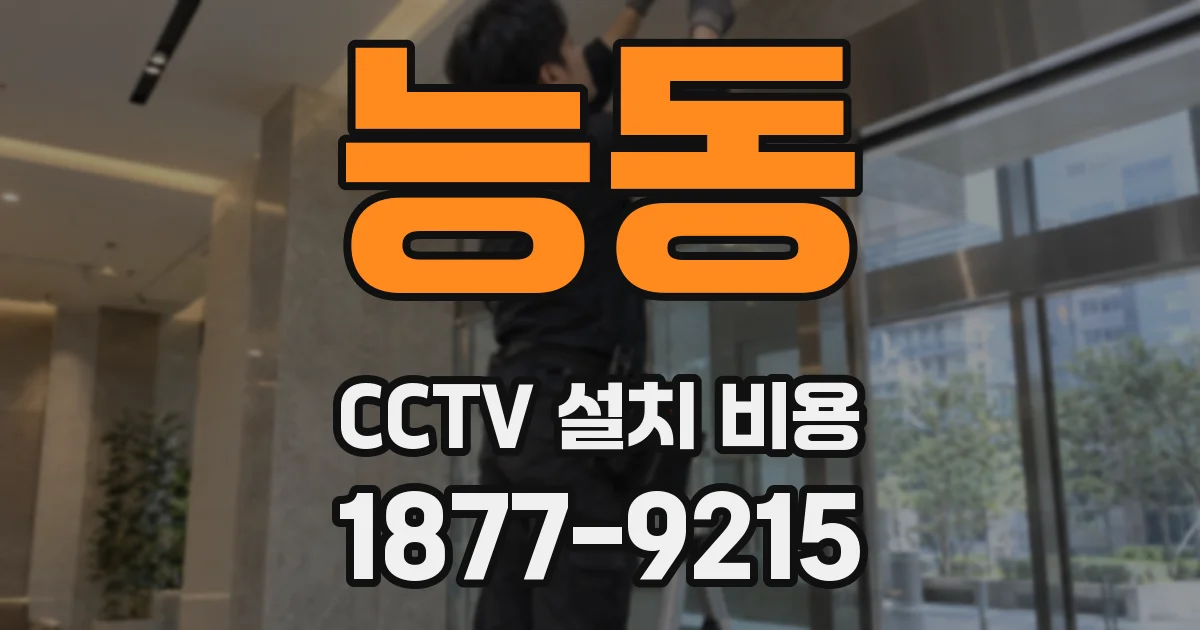 능동 CCTV 설치 비용