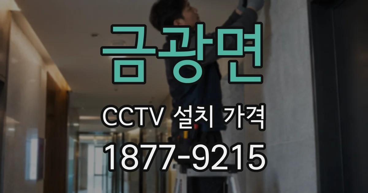 금광면 CCTV 설치 가격