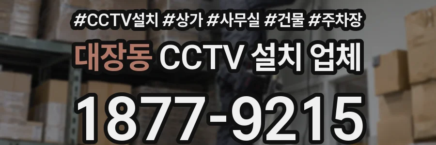 대장동 CCTV 설치 업체
