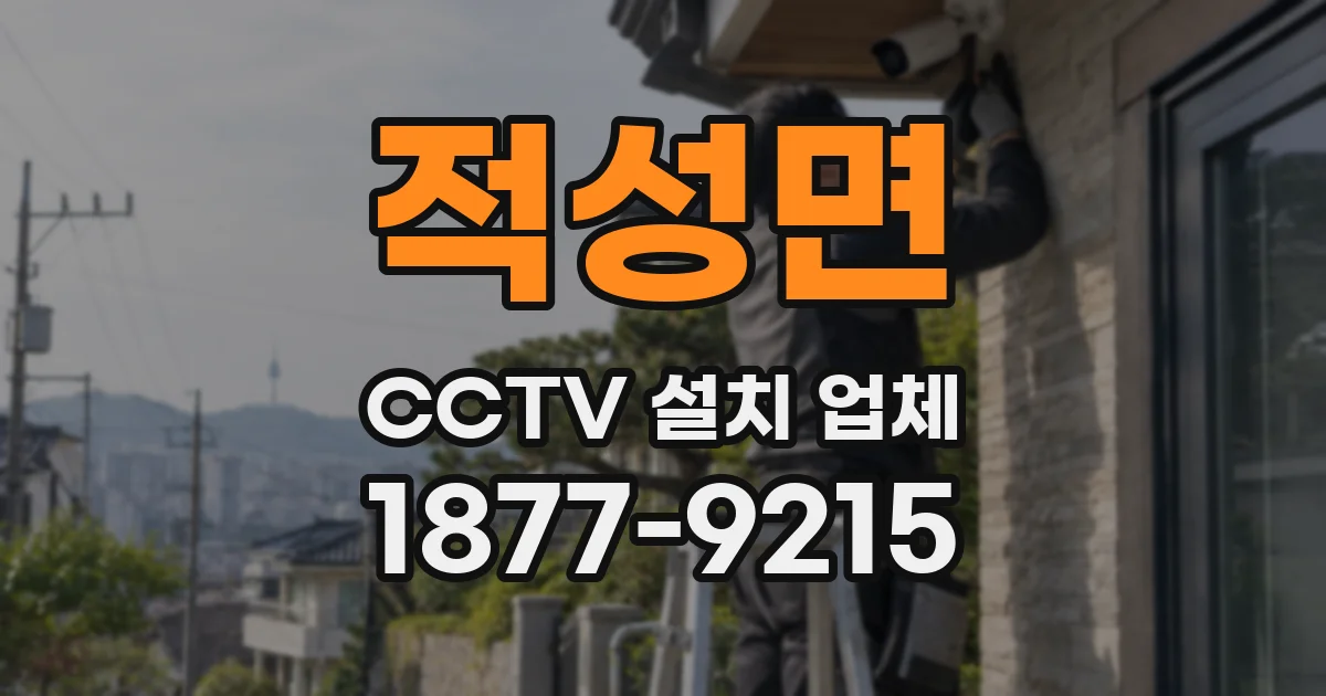 적성면 CCTV 설치 업체