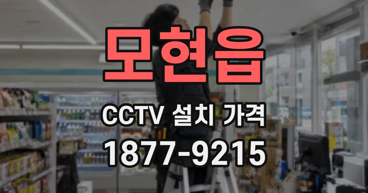모현읍 CCTV 설치 가격