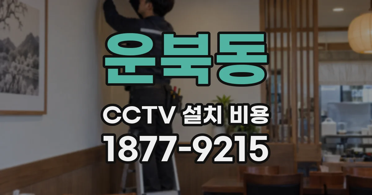 운북동 CCTV 설치 비용