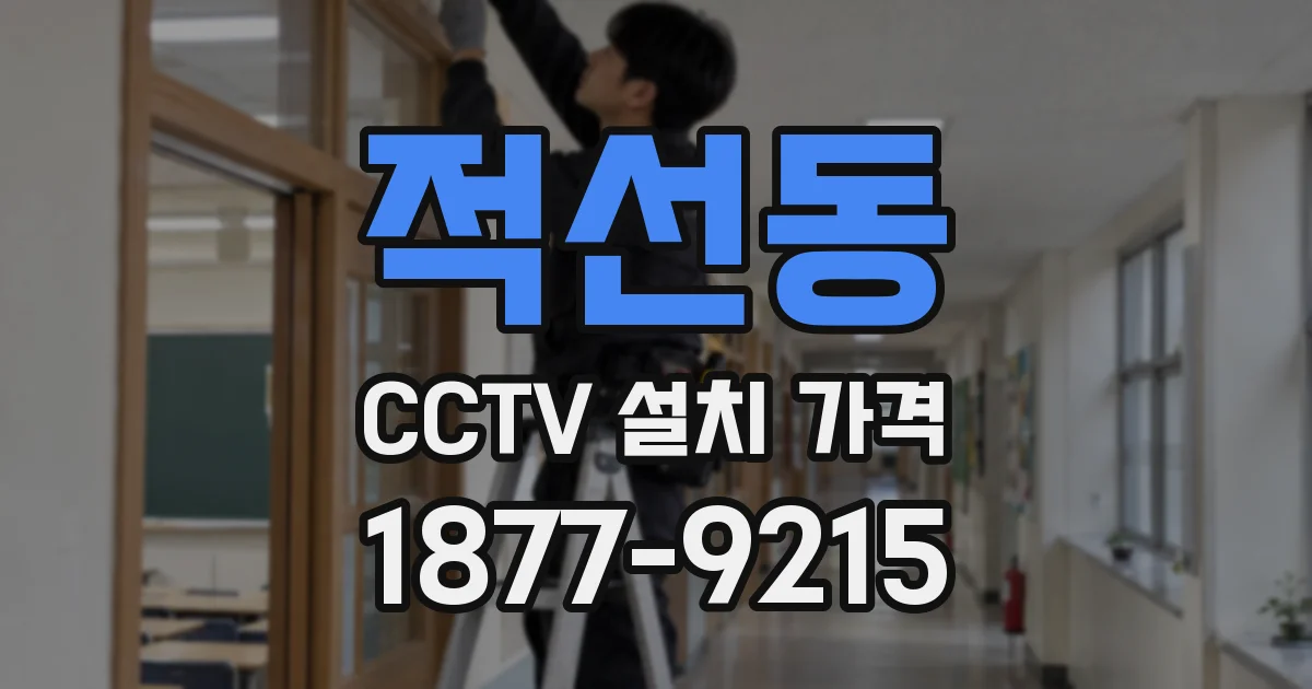 적선동 CCTV 설치 가격