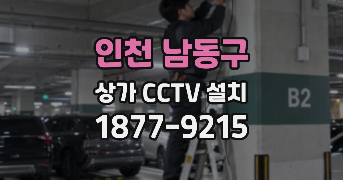 인천 남동구 상가 CCTV 설치