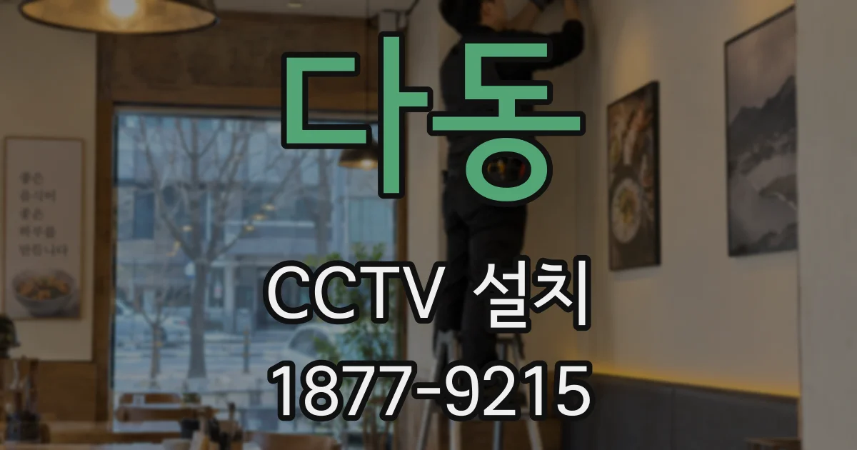 다동 CCTV 설치