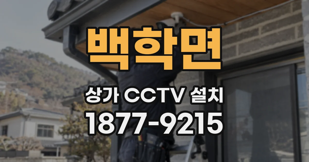 백학면 상가 CCTV 설치