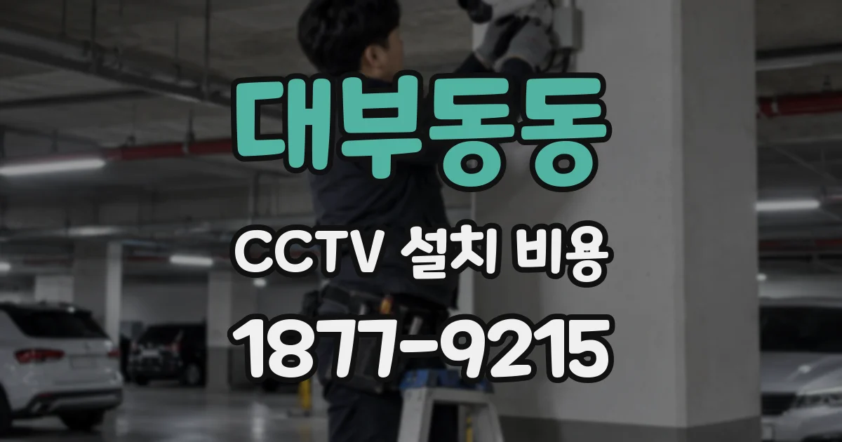 대부동동 CCTV 설치 비용