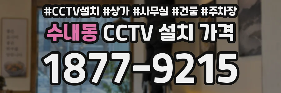수내동 CCTV 설치 가격
