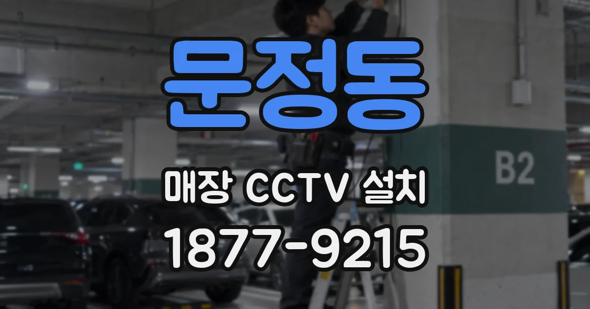 문정동 매장 CCTV 설치