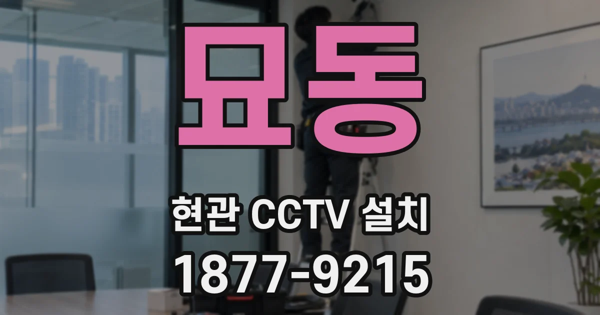 묘동 현관 CCTV 설치
