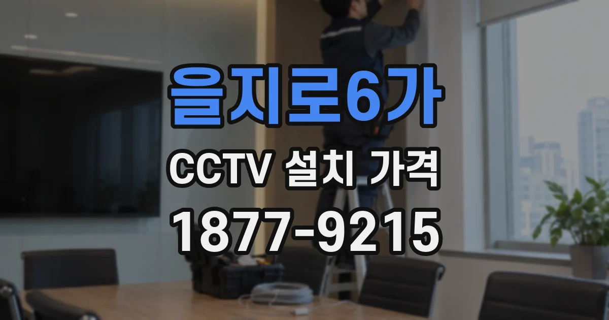 을지로6가 CCTV 설치 가격