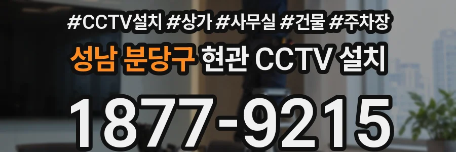 성남 분당구 현관 CCTV 설치