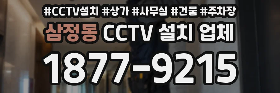 삼정동 CCTV 설치 업체