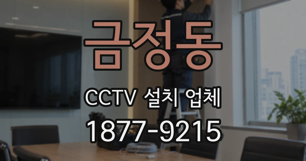금정동 CCTV 설치 업체