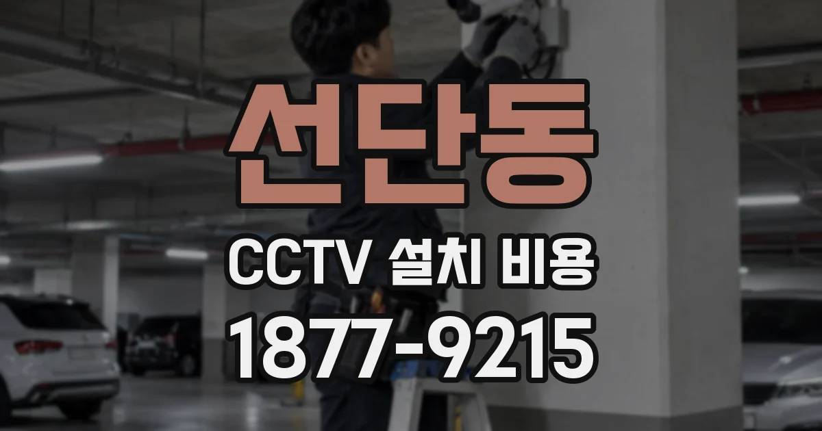 선단동 CCTV 설치 비용